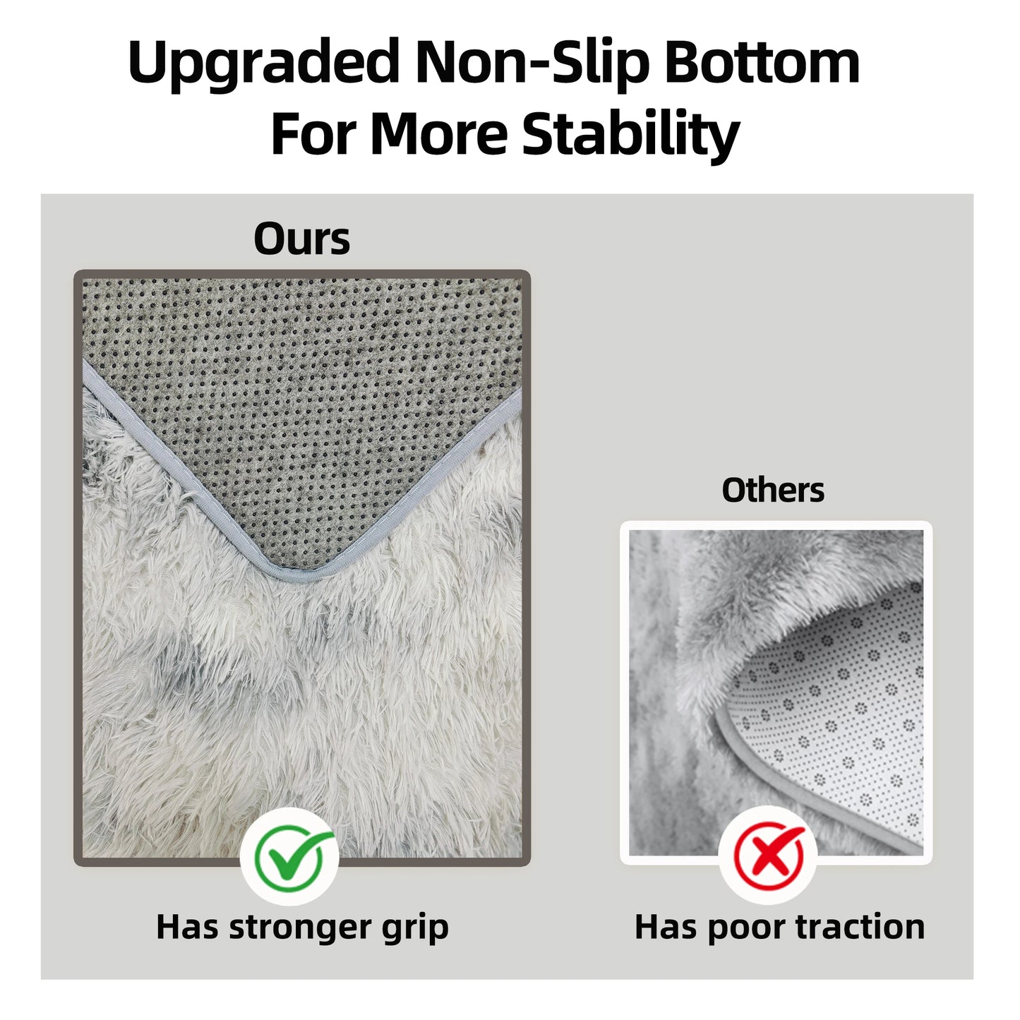Ultra Soft Shag Area Rug For Living Room And Bedroom