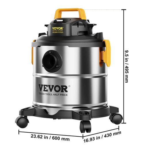 SucceBuy Wet Dry Shop Vacuum Powerful Suction For Pet Hair