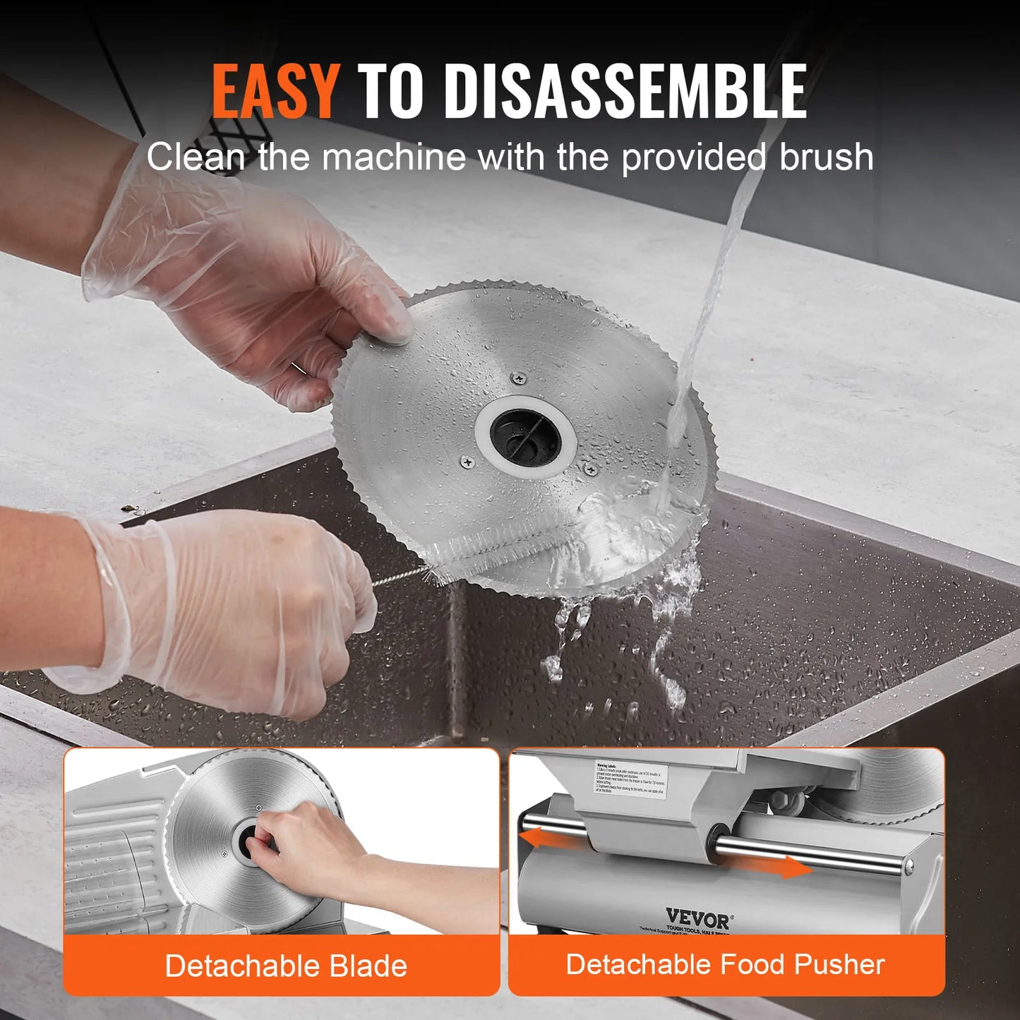 VEVOR Electric Meat Slicer Stainless Steel Blade Guard