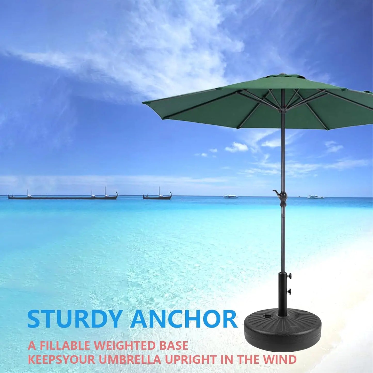 Weighted Base For Patio Umbrellas Sand And Water Fillable Antiwind