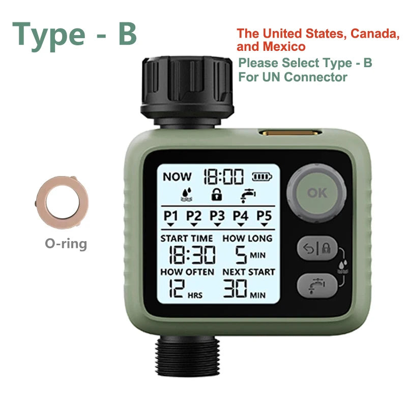 Eshico HCT-372 Water Timer With LED Backlit Display and Rain Sensor
