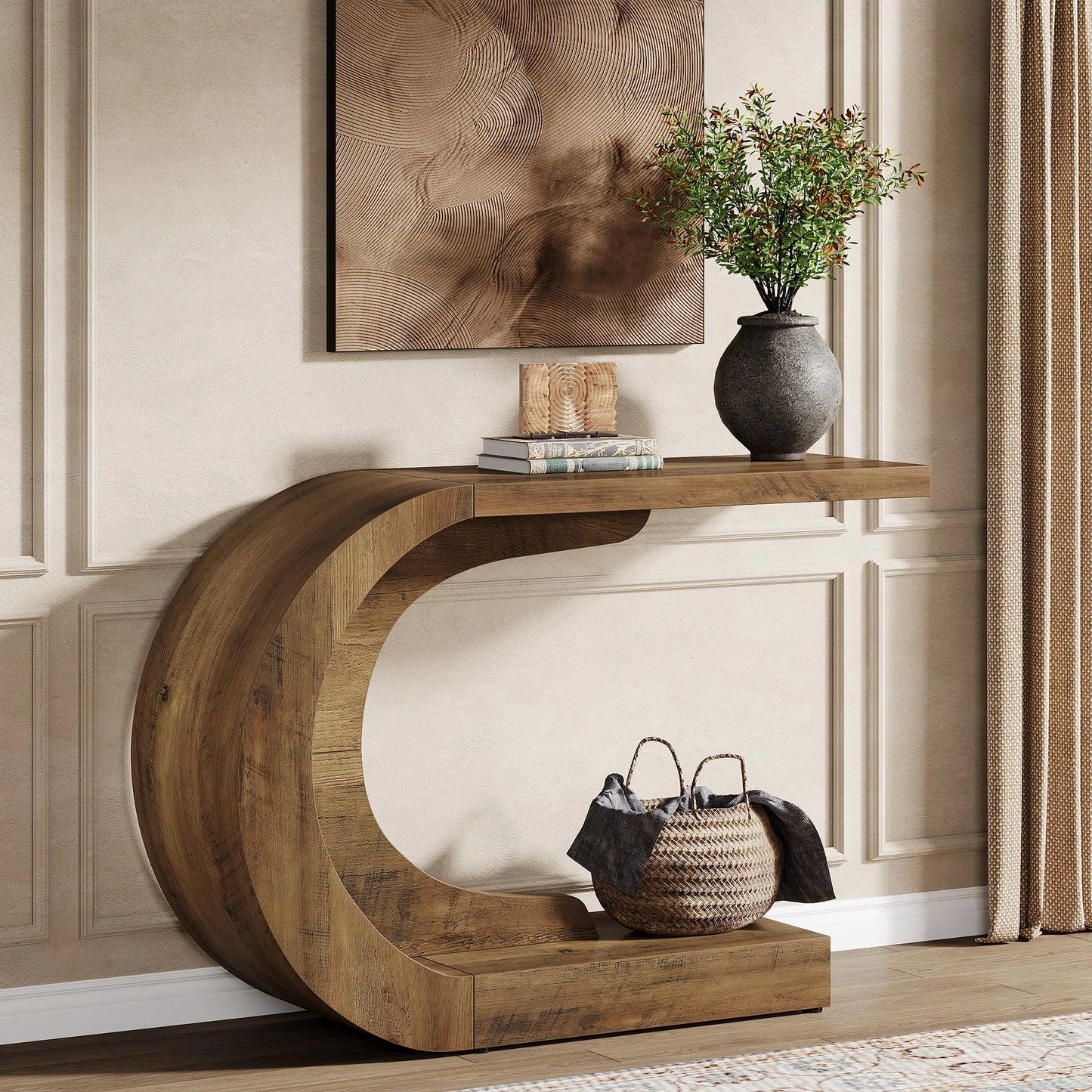 Tribesigns Mid Century Modern Console Table for Entryway and Living Room
