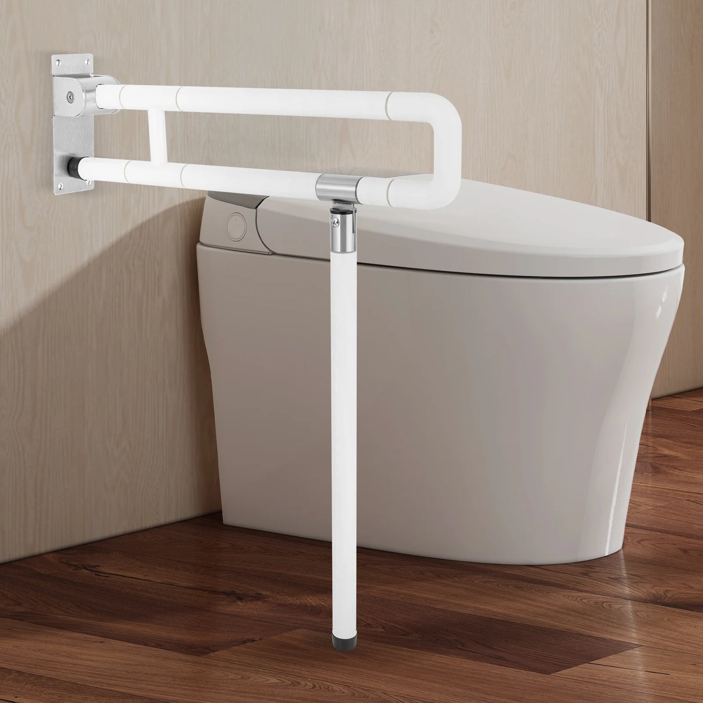 Toilet Grab Bar Non-Slip Foldable Drop-Down Rail Assist