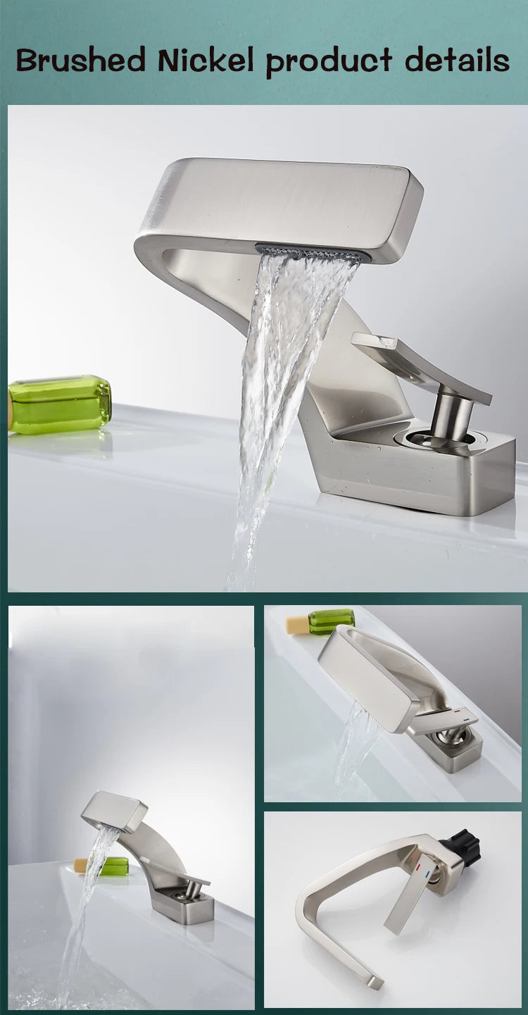 Bakala Deck Mounted Basin Faucet Single Hole Hot Cold Brass