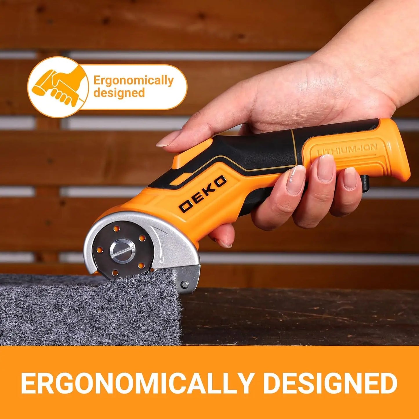 DEKOPRO Electric Sewing Scissors 3.7V Multifunctional Cardboard Cutter