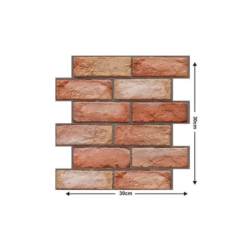 3D Imitation Brick Wall Stickers Waterproof Self Adhesive Decor