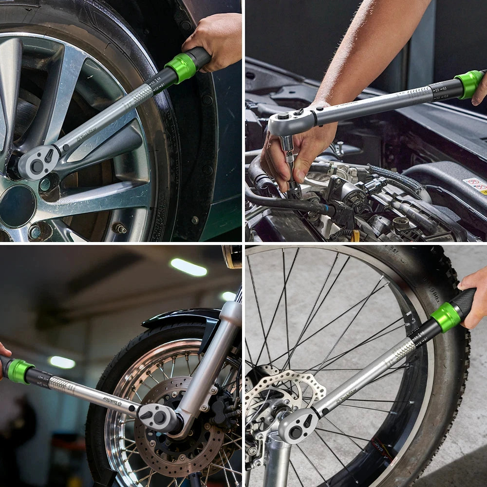 TaskStar 3-Piece Torque Wrench Set For Bicycle And Motorcycle