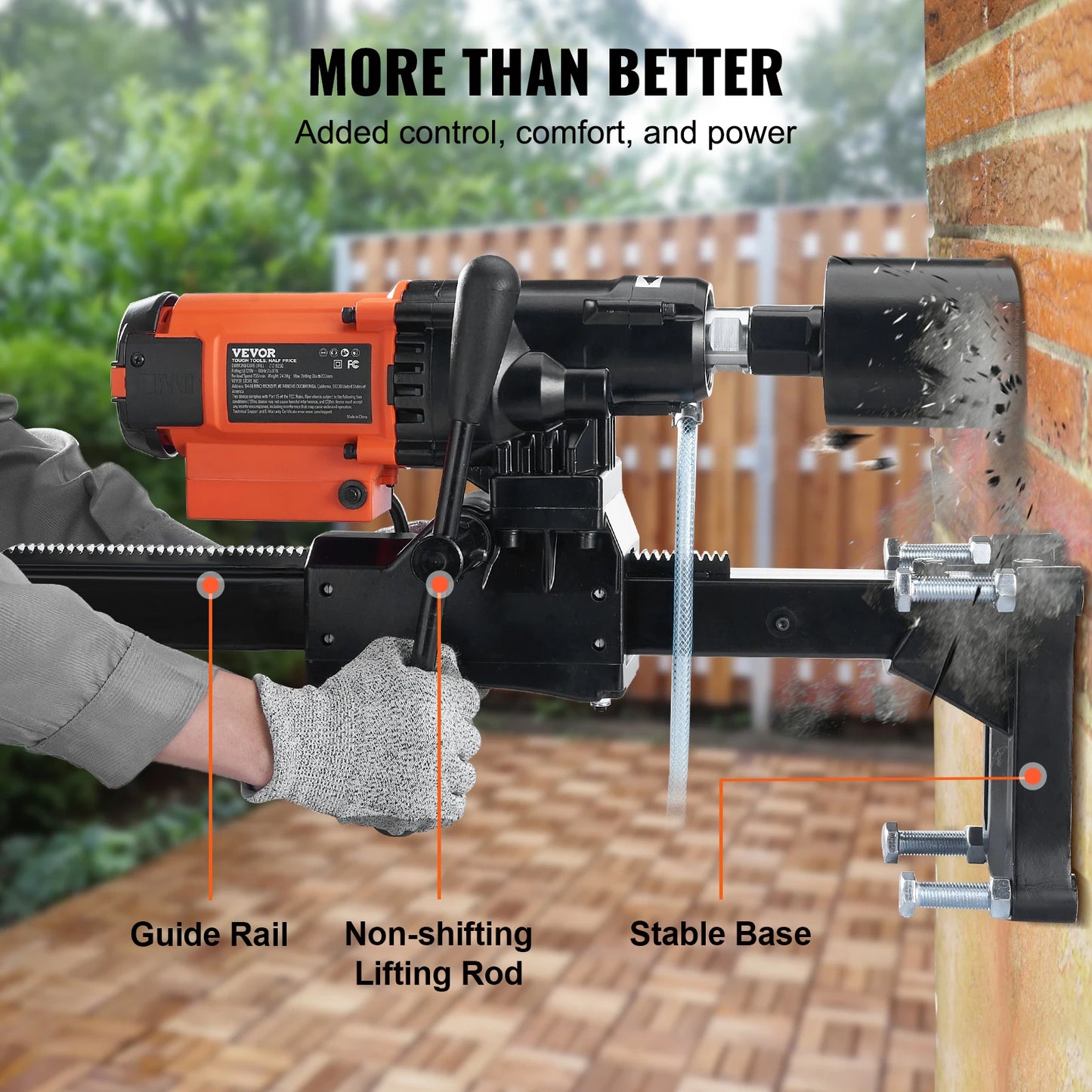 SucceBuy 3200W Wet Dry Diamond Core Drill Machine Concrete Drilling
