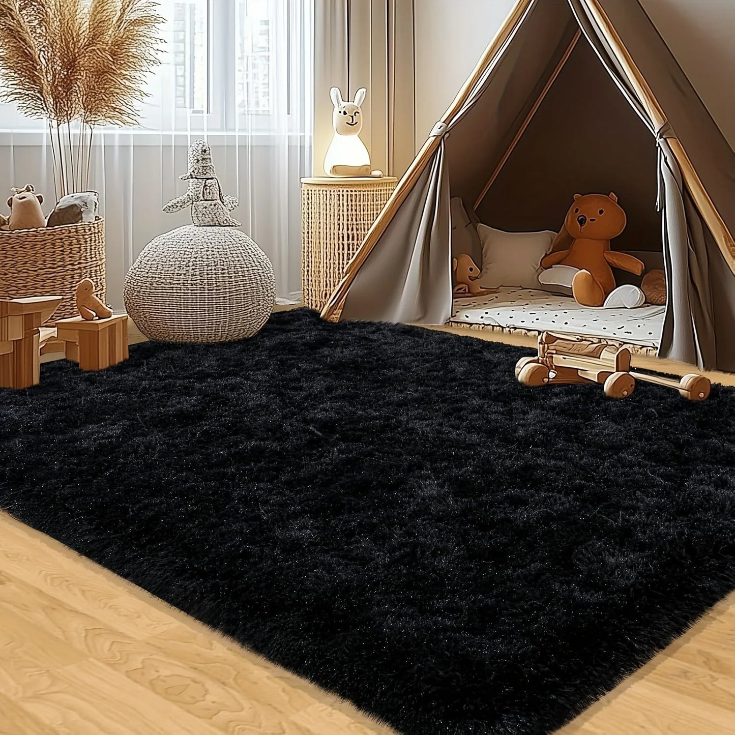 Soft Plush Geometric Area Rug For Living Room And Bedroom