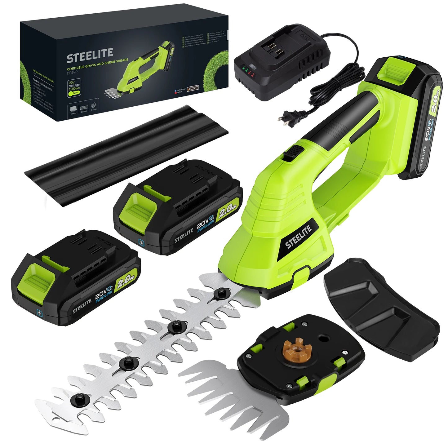 Deli Cordless Hedge Trimmer With 21V Battery And Charger