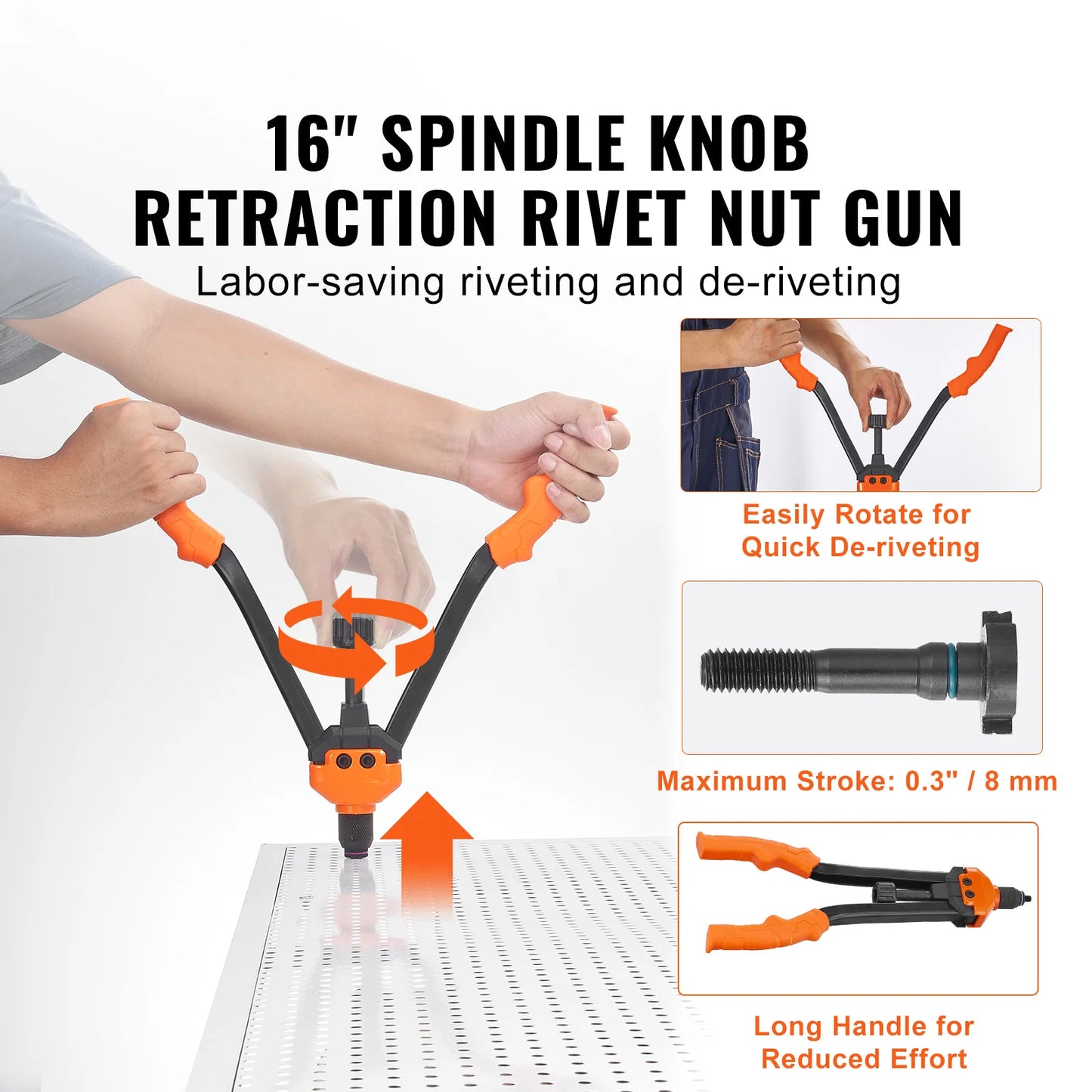 SucceBuy Rivet Nut Tool Kit Mandrels And Nuts Carrying Case