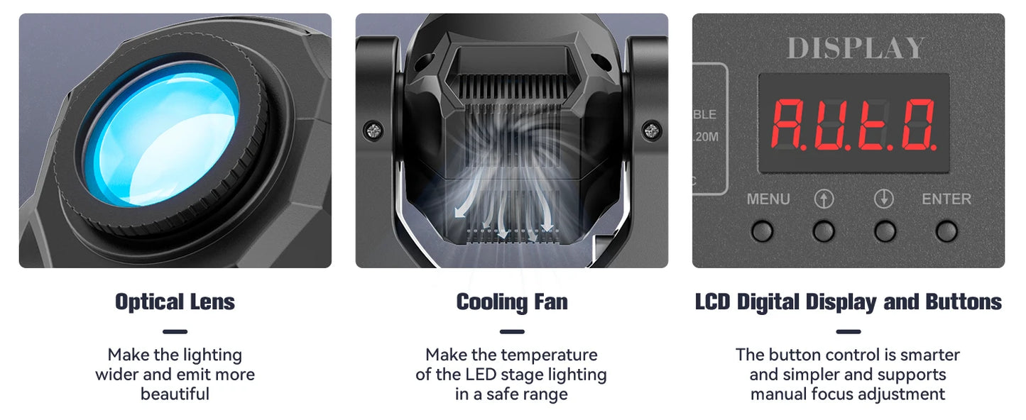 U'King 120W LED Moving Head Light DMX Remote DJ Wedding