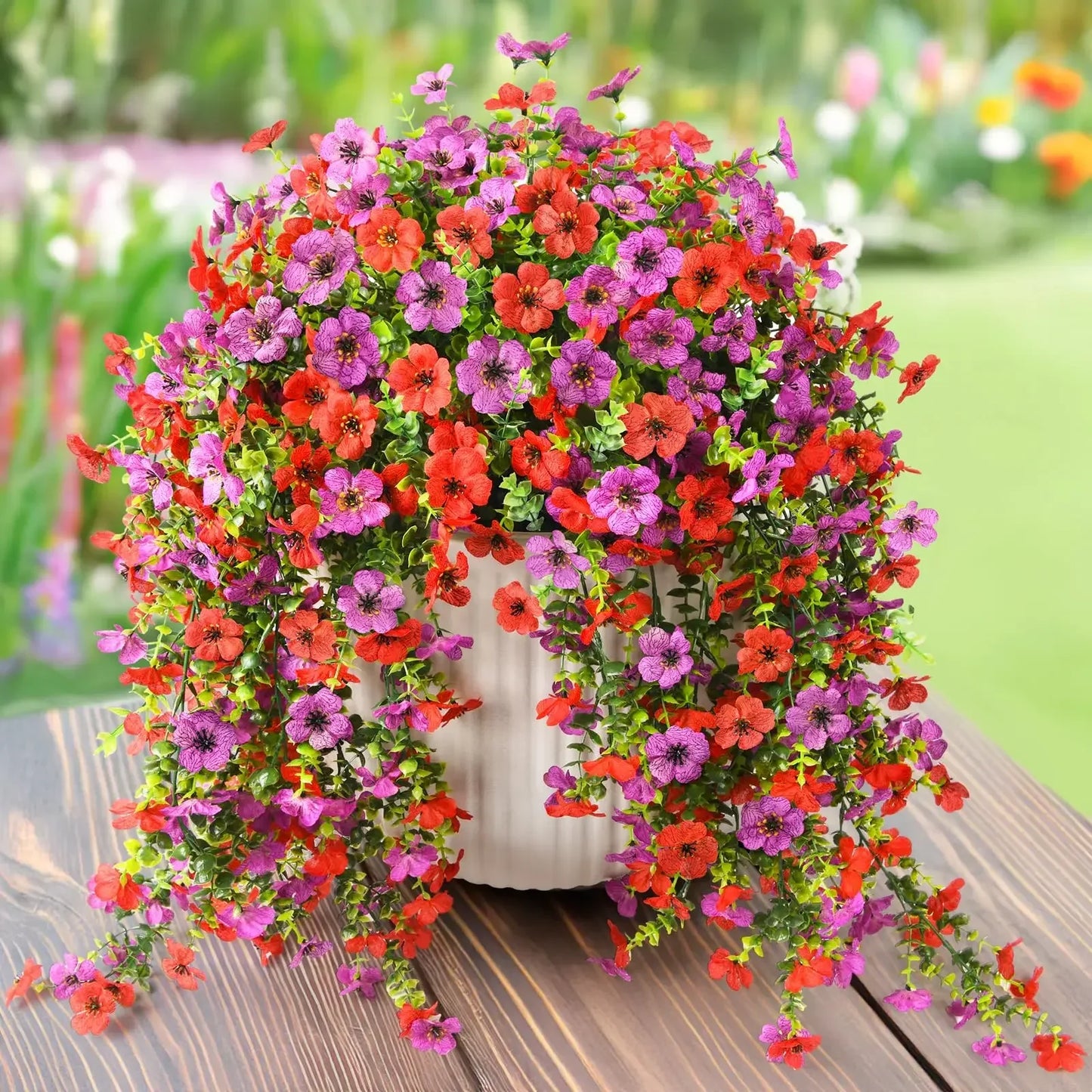 Artificial Daisy Eucalyptus Hanging Garland 2 Pack For Indoor Outdoor Decor