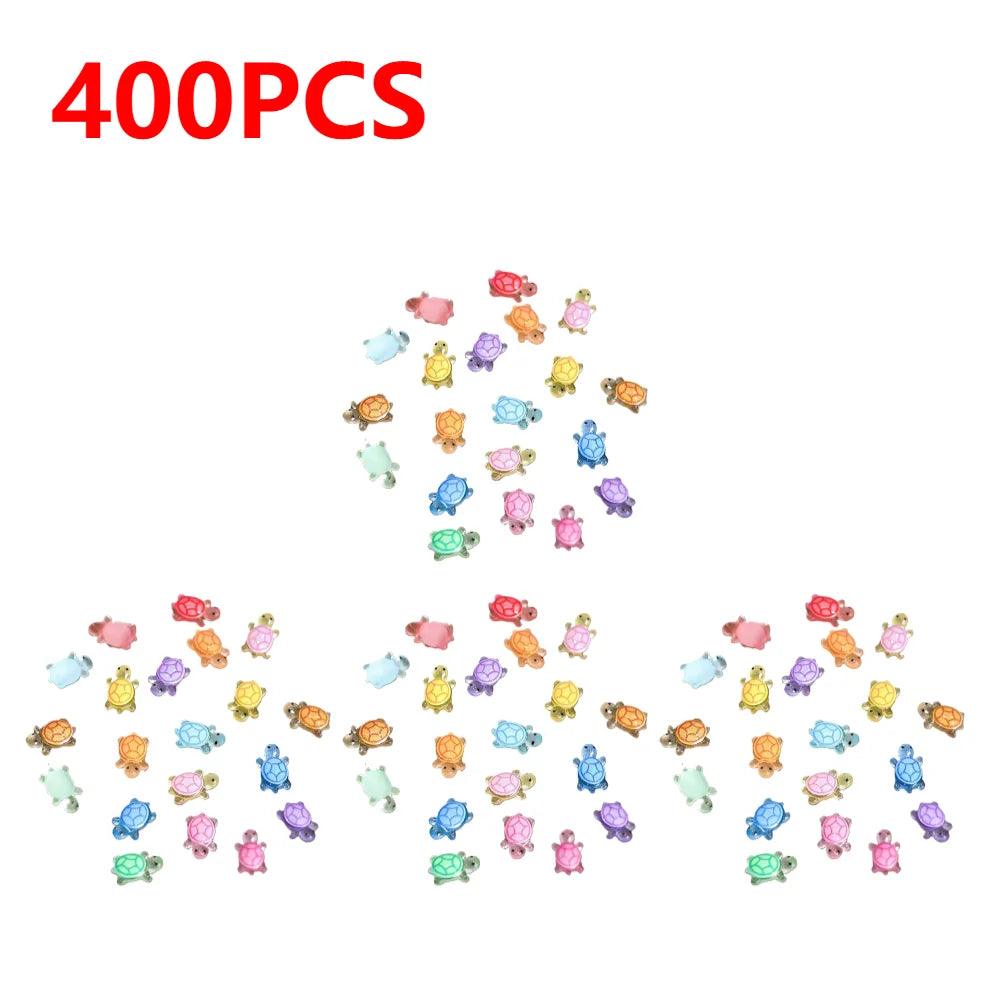APWIKOGER Mini Resin Turtles Night Glow Figurines For Diorama