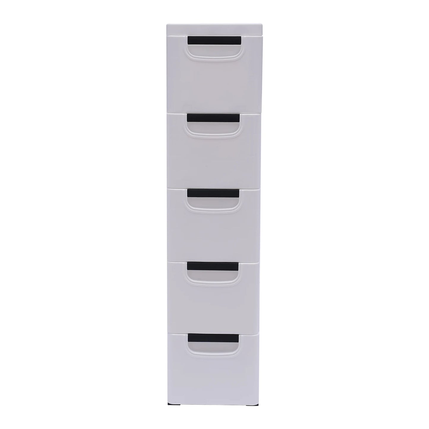 Large Capacity Storage Cabinet with 5 Compartmentalized Design Drawers, Organized Storage Cabinet , Flexible Movement