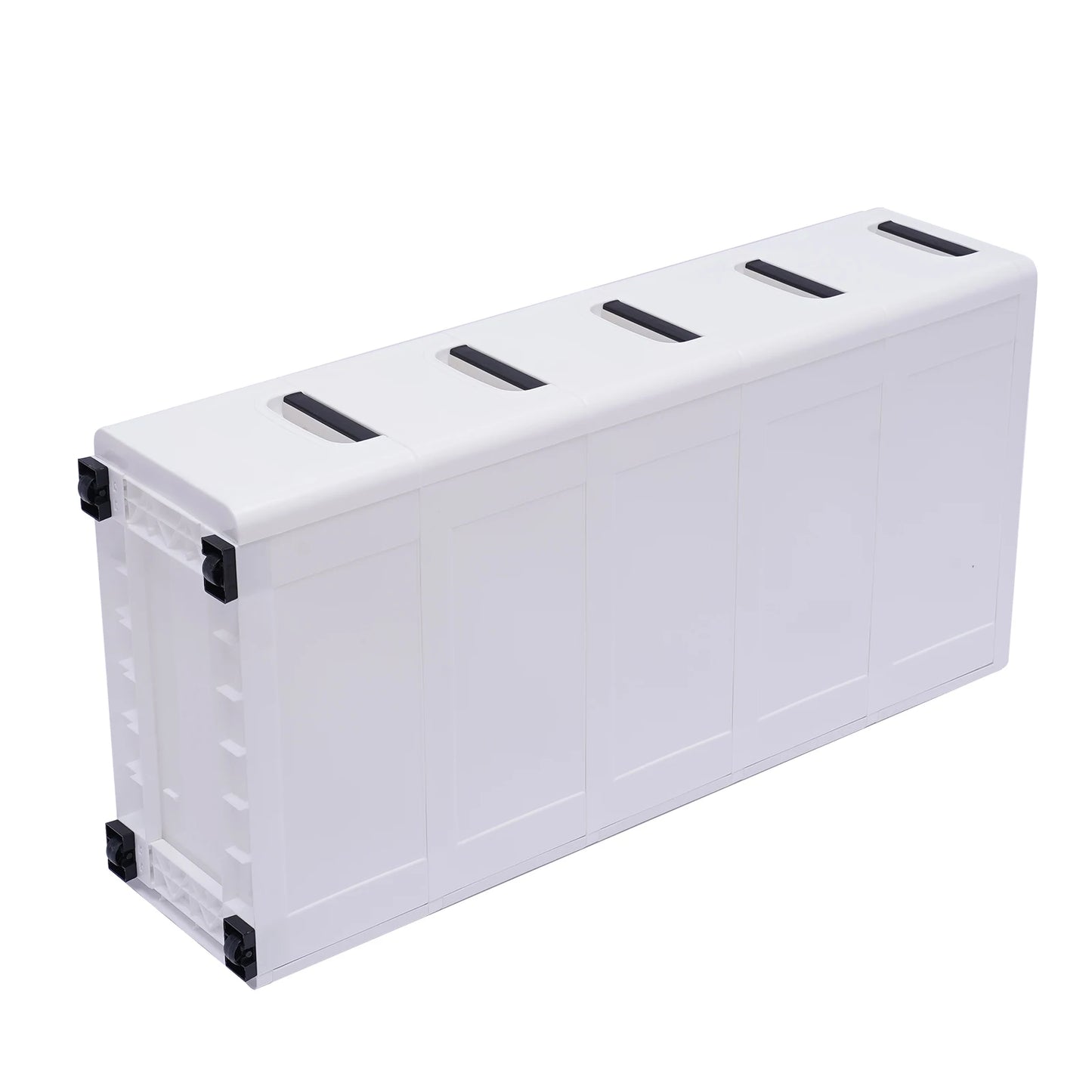 Large Capacity Storage Cabinet with 5 Compartmentalized Design Drawers, Organized Storage Cabinet , Flexible Movement