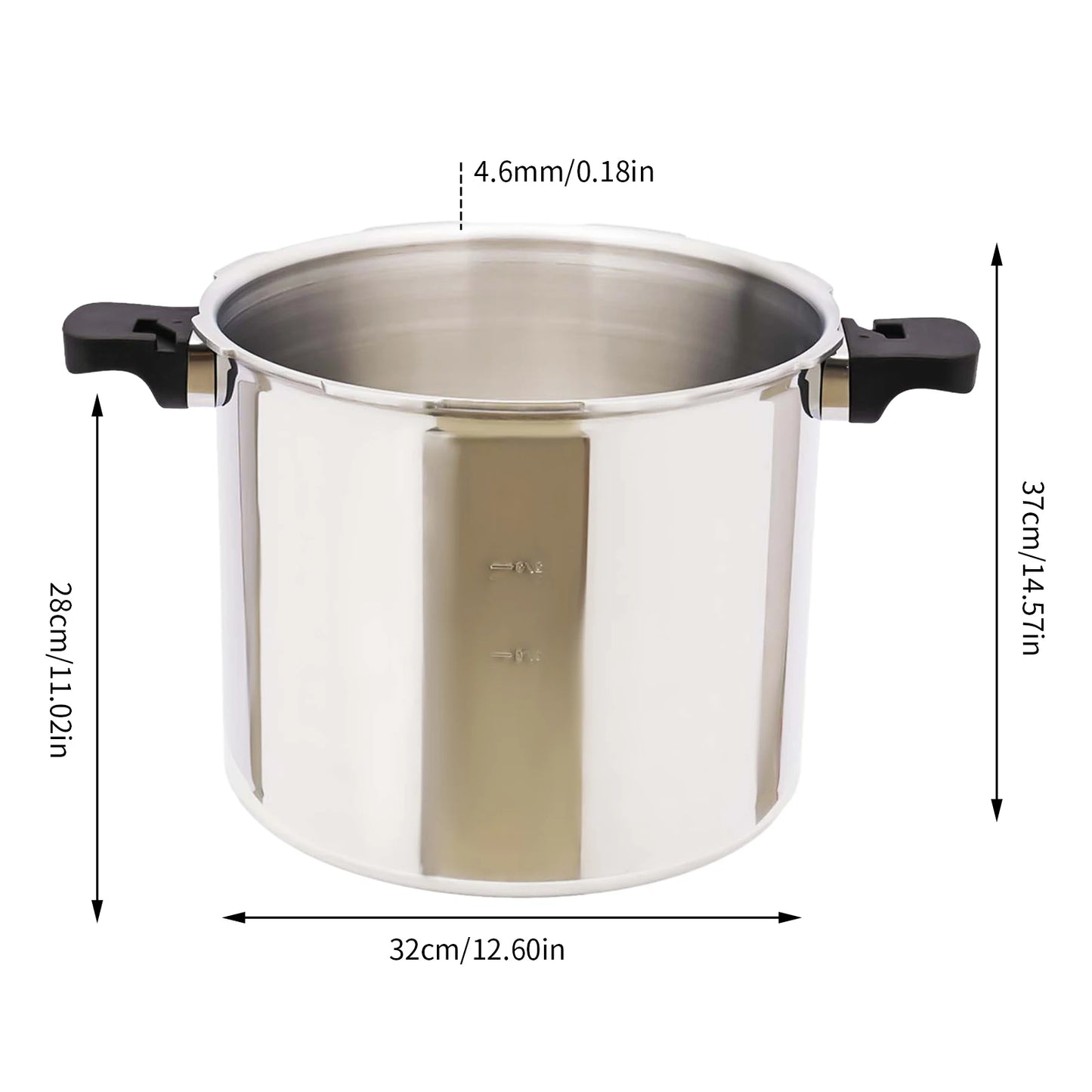 Bymaocar Aluminium Pressure Canner With Gauge And Valve