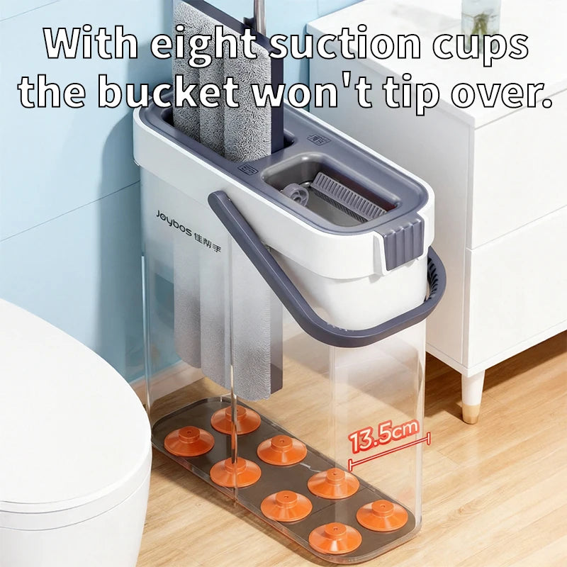 Joybos Slim Mop Bucket Set With Self Wringing Flat Mop