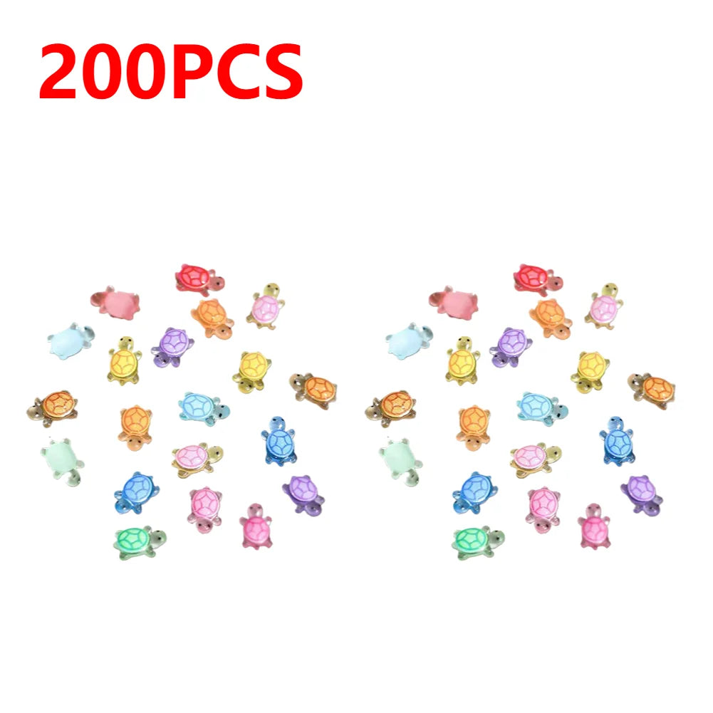 APWIKOGER Mini Resin Turtles Night Glow Figurines For Diorama