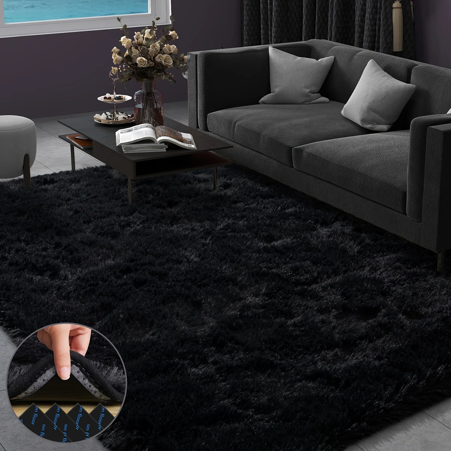 Soft Plush Geometric Area Rug For Living Room And Bedroom