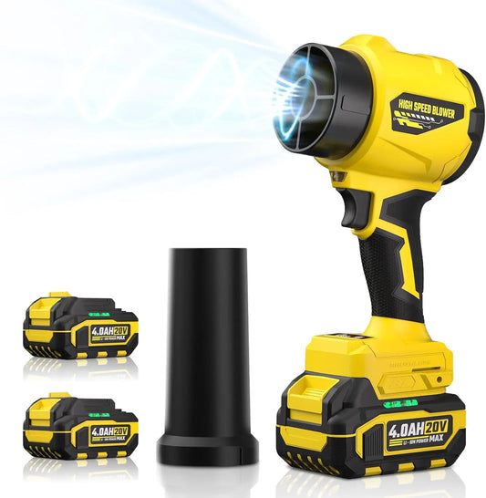 20V Cordless Leaf Blower With 2 Batteries 980K RPM Lightweight