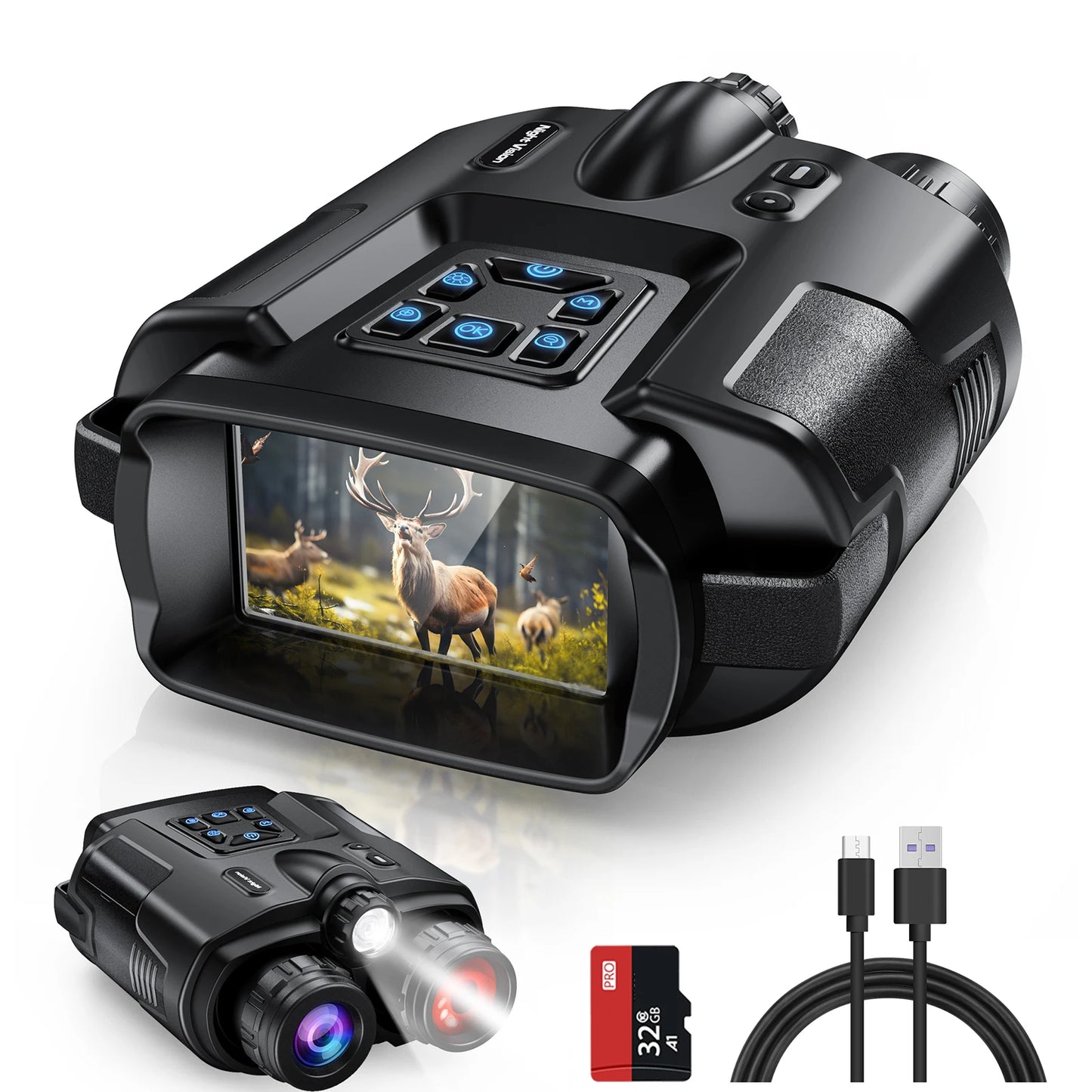 USB Rechargeable 4K Night Vision Infrared Binoculars