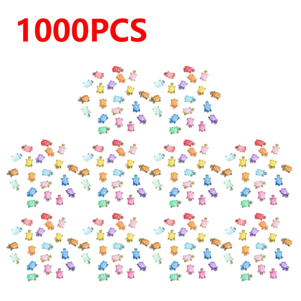 APWIKOGER Mini Resin Turtles Night Glow Figurines For Diorama