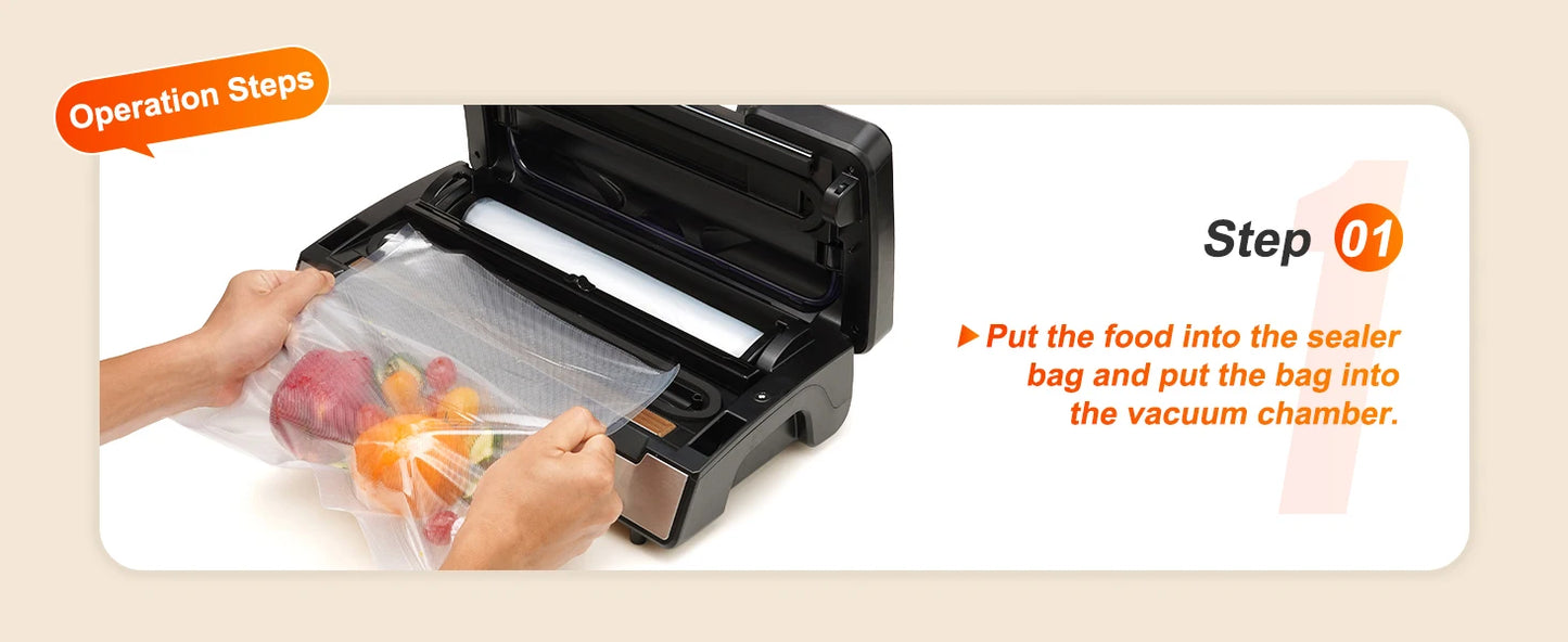 SucceBuy Vacuum Sealer Machine 130W 90KPa Food Preservation