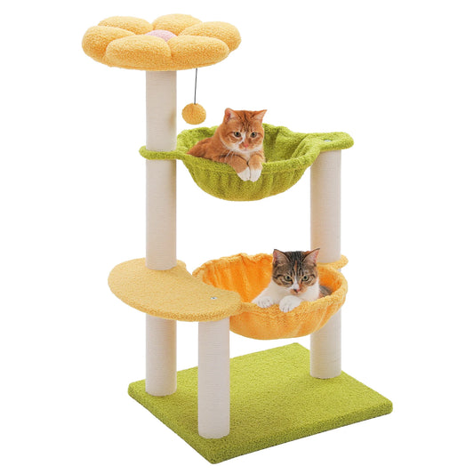 PAWZ Road Flower Cat Tree With Hammocks And Scratching Posts