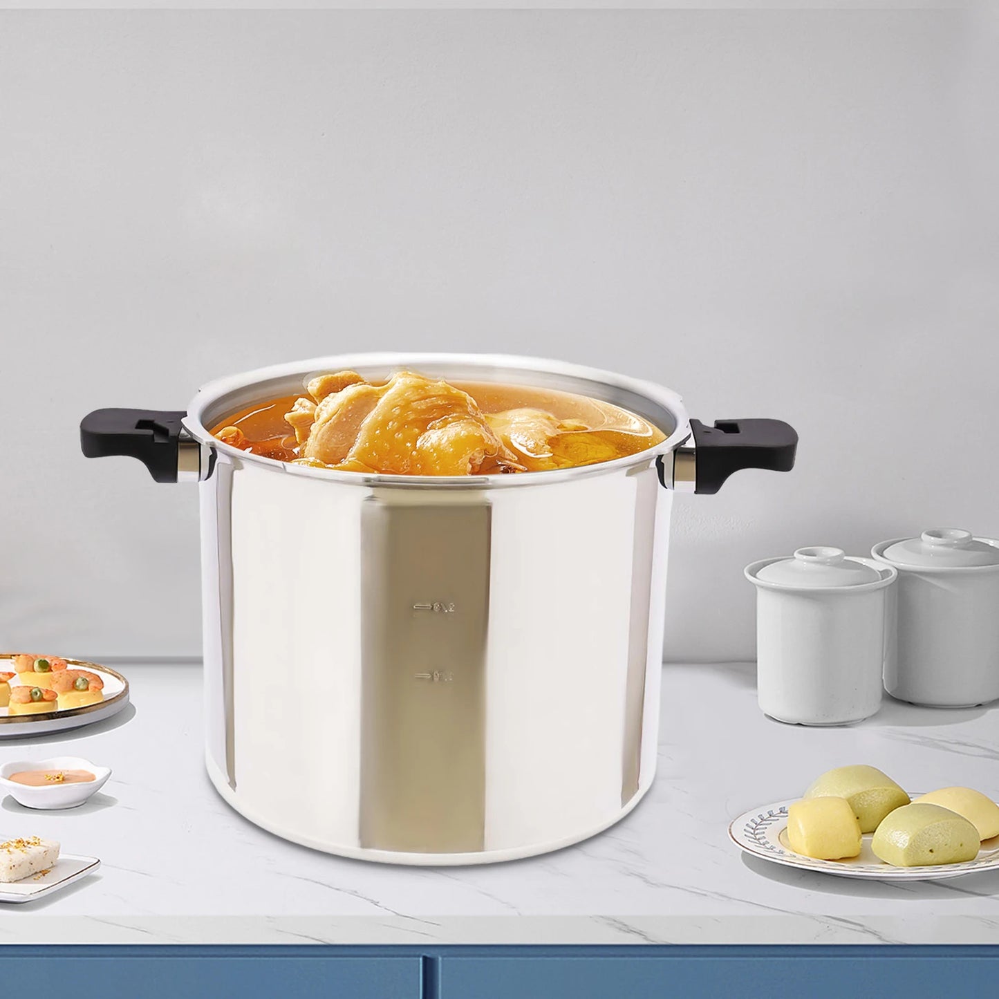 Bymaocar Aluminum Pressure Canner With Gauge And Safety Valve