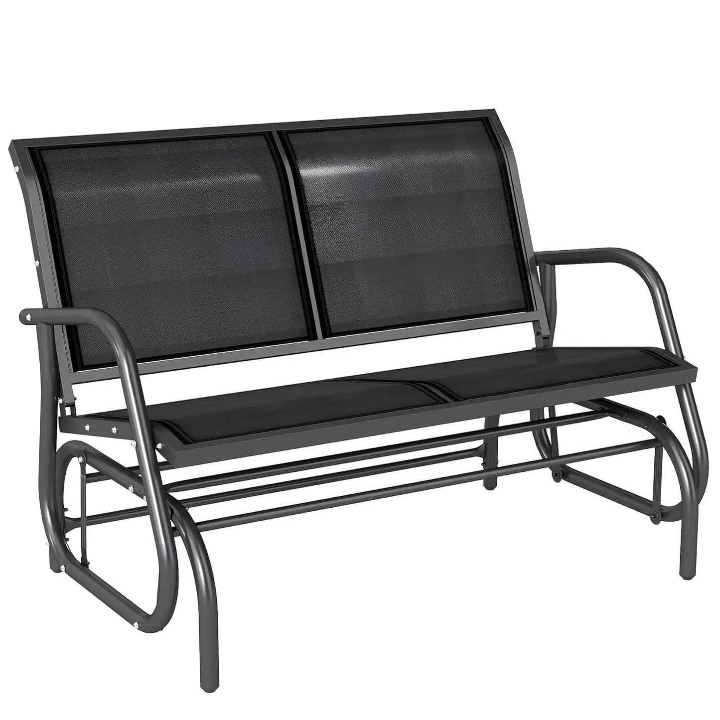Outdoor Glider Bench For Patio With Powder Coated Steel Frame