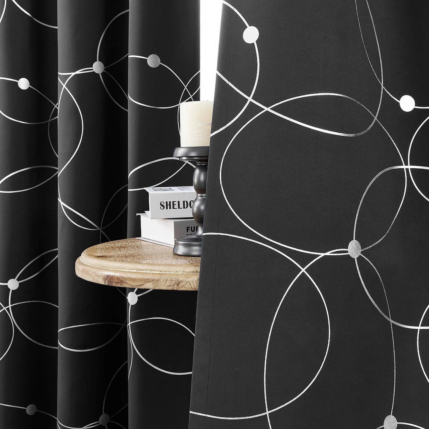 Blackout Curtains Grommet Thermal Insulated 4 Piece Set
