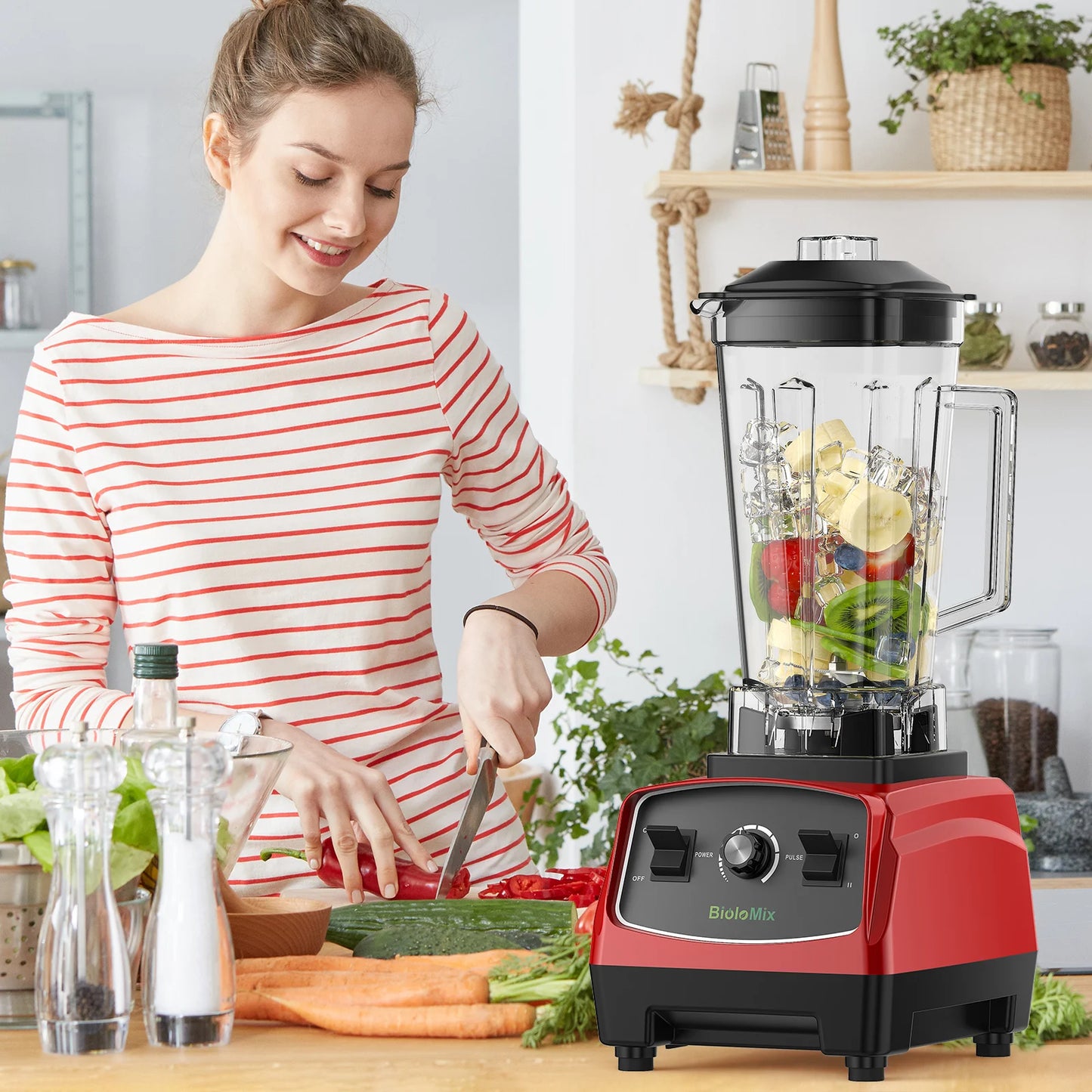 Biolomix Heavy Duty Blender Juicer Mixer Food Processor 3HP 2200W