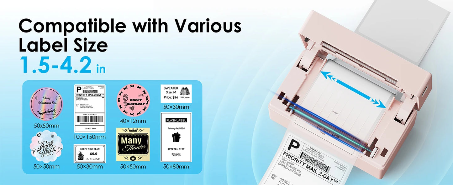Knaon Thermal Label Printer for Shipping Labels Android iPhone Windows