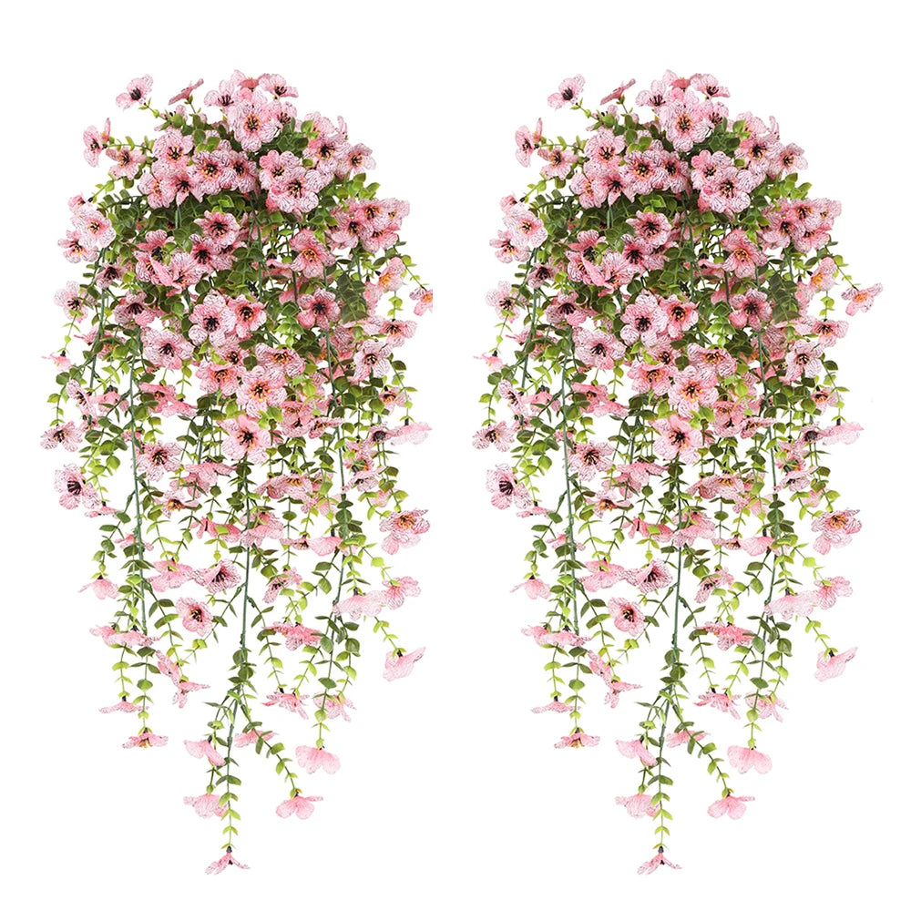 Artificial Daisy Eucalyptus Hanging Garland 2 Pack For Indoor Outdoor Decor