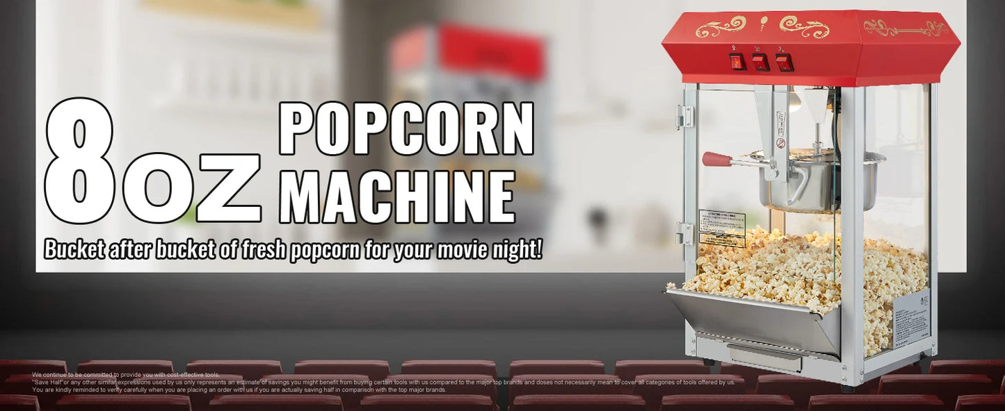 SucceBuy Electric Countertop Popcorn Maker Commercial Popper