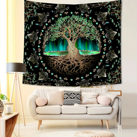 Tree Of Life Tapestry Galaxy Sun Moon Stars Hippie Psychedelic Decor For Bedroom