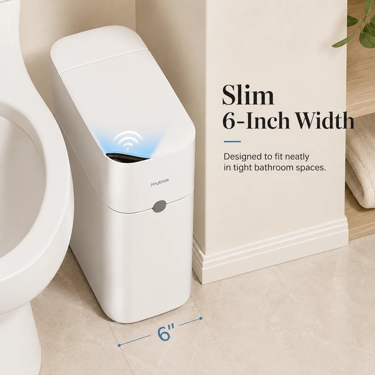 Joybos Touchless Trash Can With Motion Sensor Auto Bag Suction