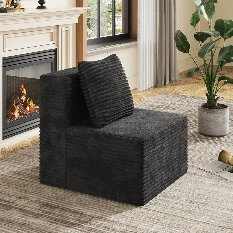 WLIVE U Shaped Sectional Sofa With Storage Chaise And Pillows