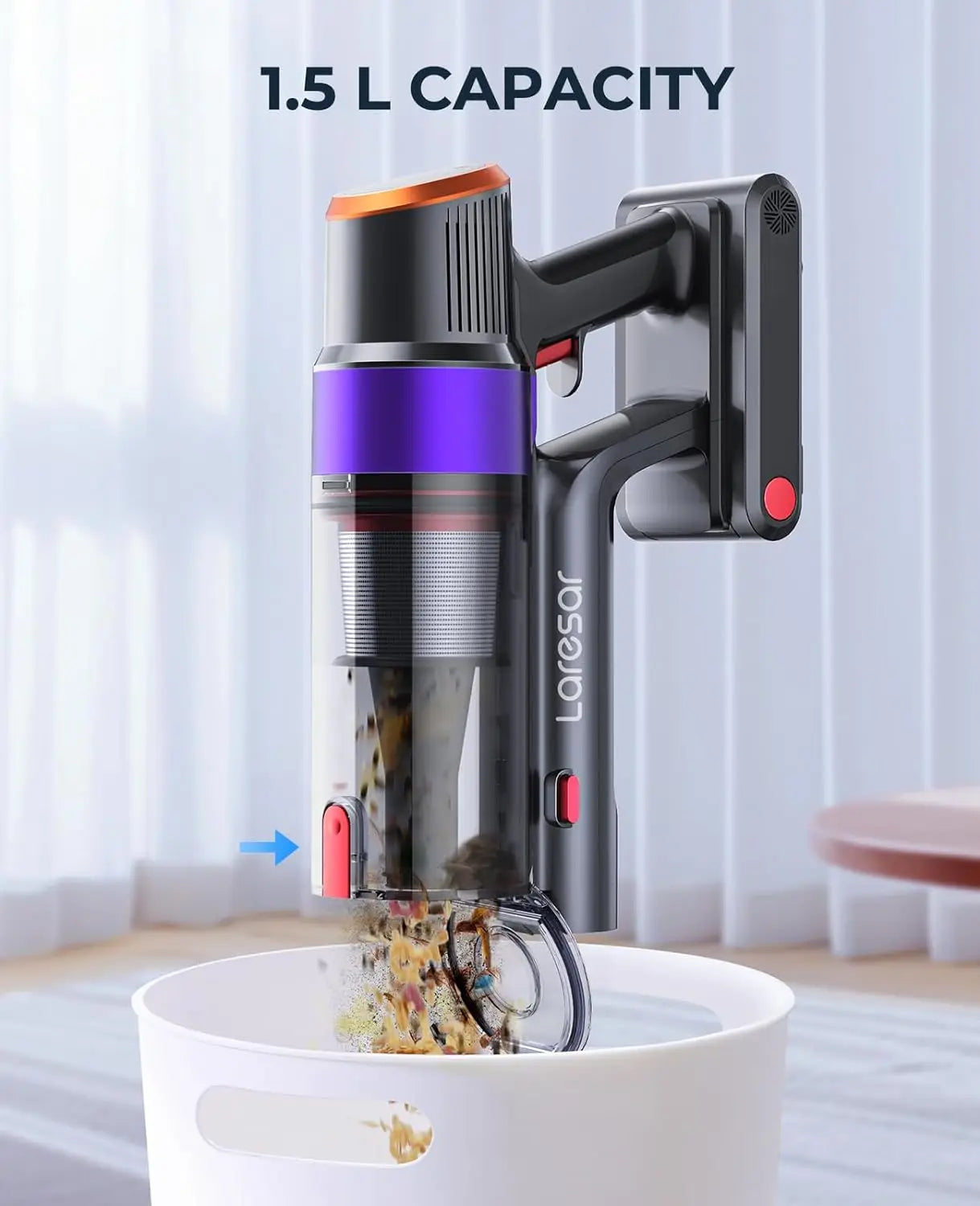 LARESAR Elite 8 Cordless Vacuum Cleaner Handheld, 450W, 55-Min Runtime