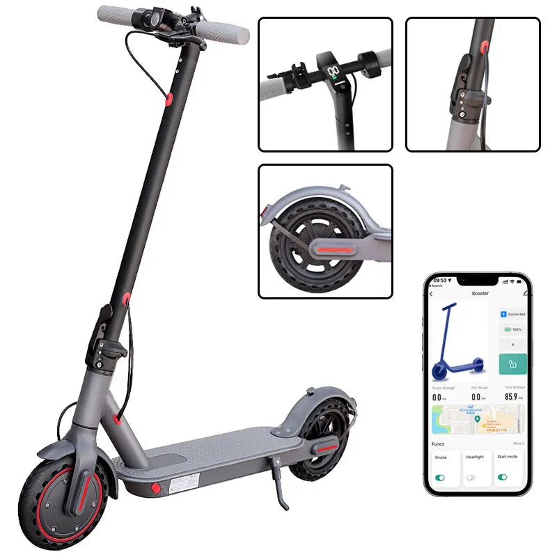 Ladped Electric Scooter 350W 19mph With Smart App Control