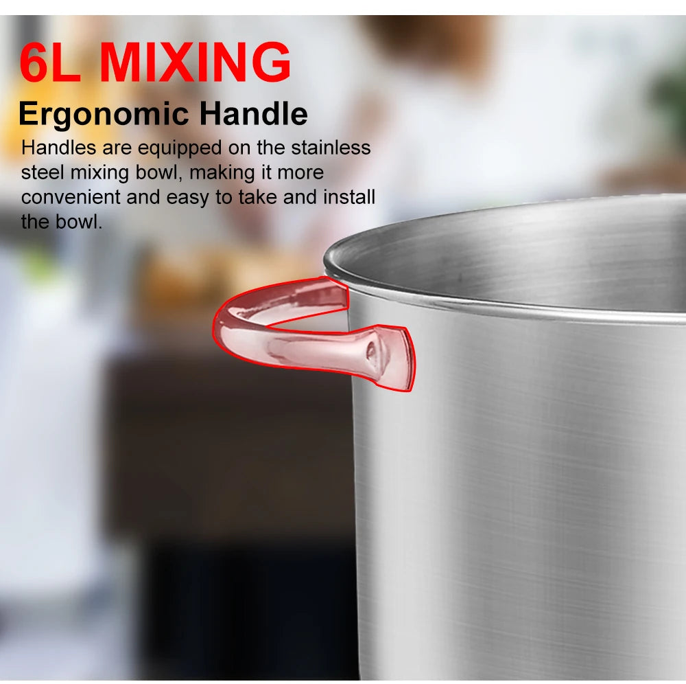 Biolomix BM601 Stand Mixer With 1200W Motor And 6 Speed