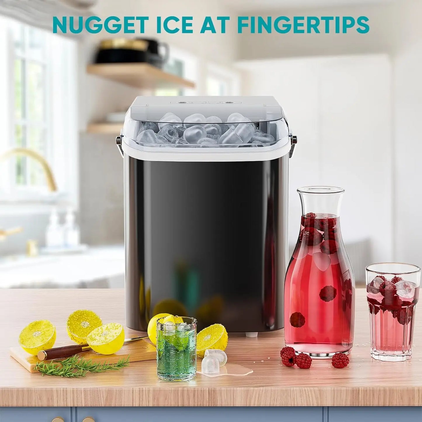 Portable Countertop Ice Maker Self Cleaning Quiet Bullet Cube Maker