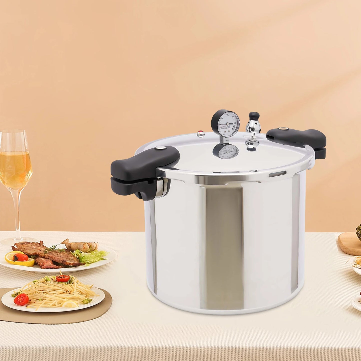 Bymaocar Aluminium Pressure Canner 90Kpa Explosionproof Pressure Gauge