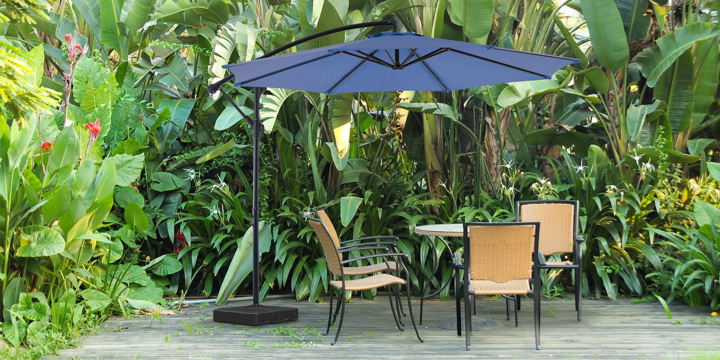 JHK Outdoor Cantilever Patio Umbrella Easy Tilt UV Protection