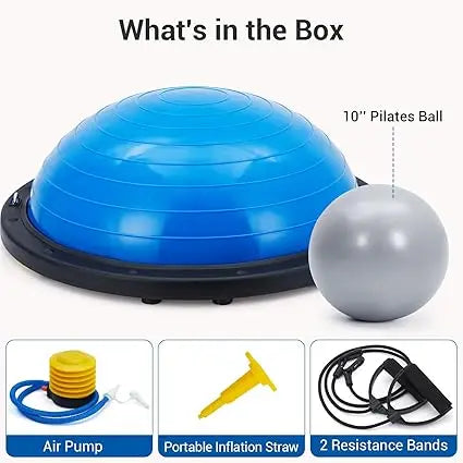 Half Exercise Ball Balance Trainer With Non Slip Base Pilates