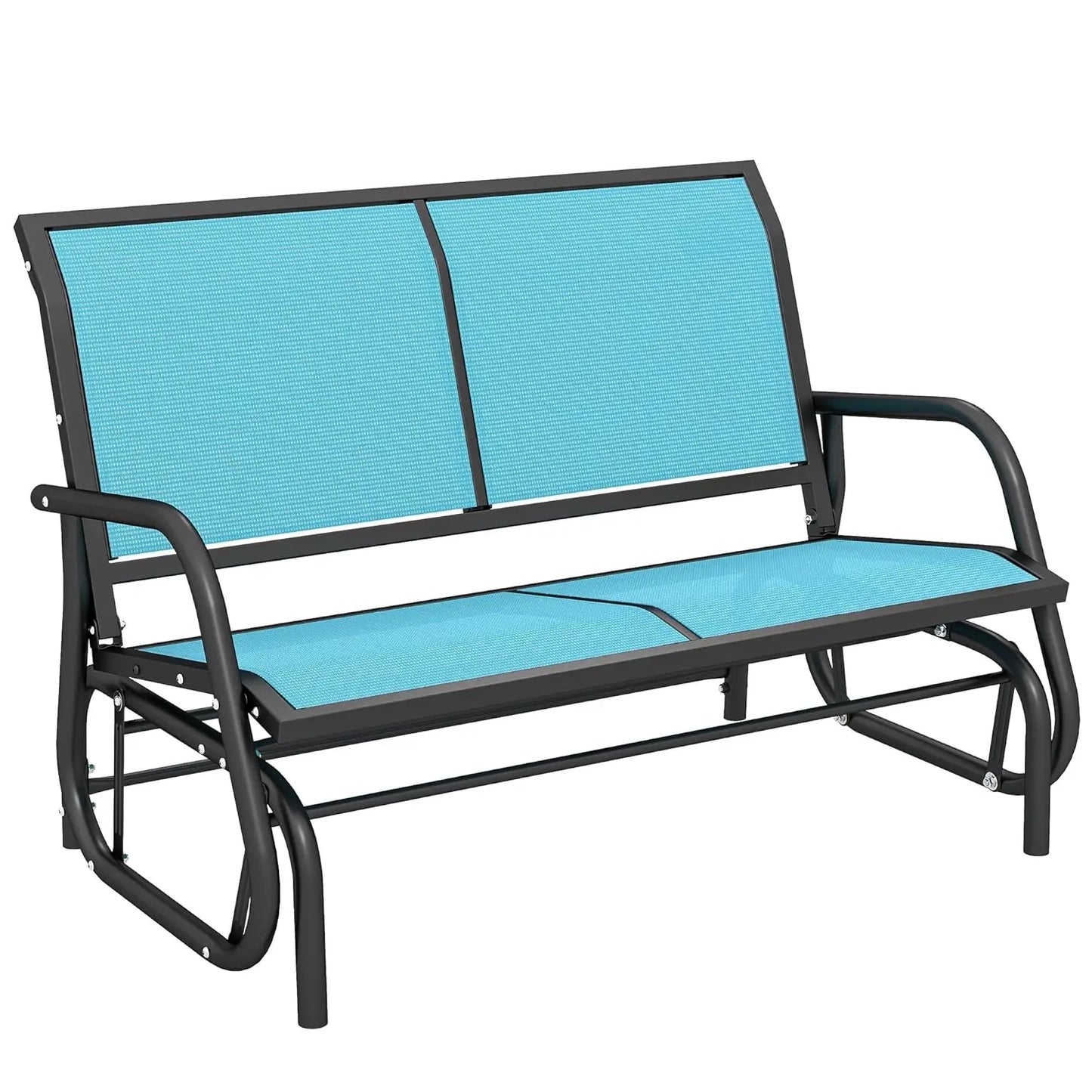 Outdoor Glider Bench For Patio With Powder Coated Steel Frame