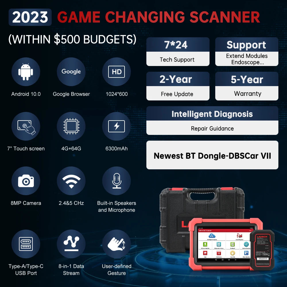 LAUNCH X431 CRP919X BT Car Diagnostic Tool OBD2 Scanner CANFD DOIP