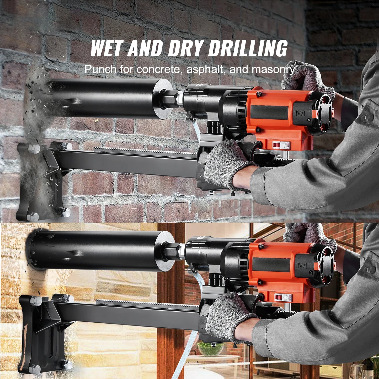 SucceBuy 3200W Wet Dry Diamond Core Drill Machine Concrete Drilling