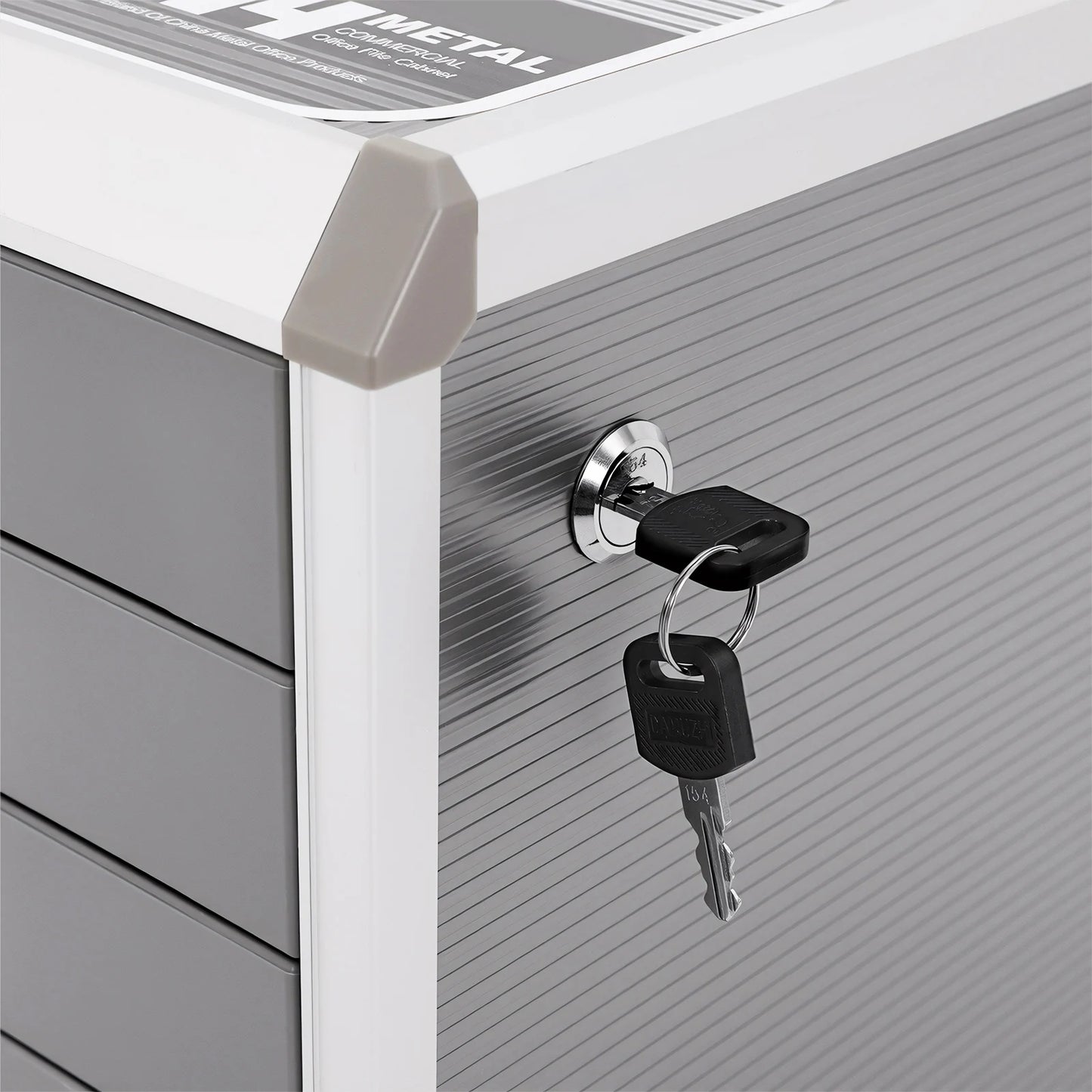 Bymaocar 4 Drawer Locking Desk Organizer Aluminum Alloy